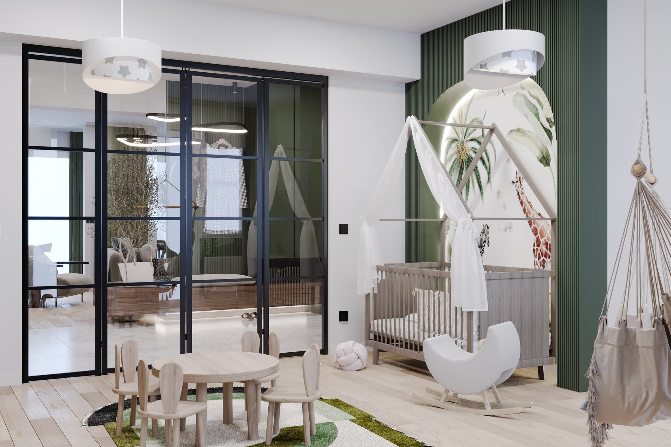 Модерен Стан со Зелен Акцент — Внатрешен Дизајн, Скопје 1