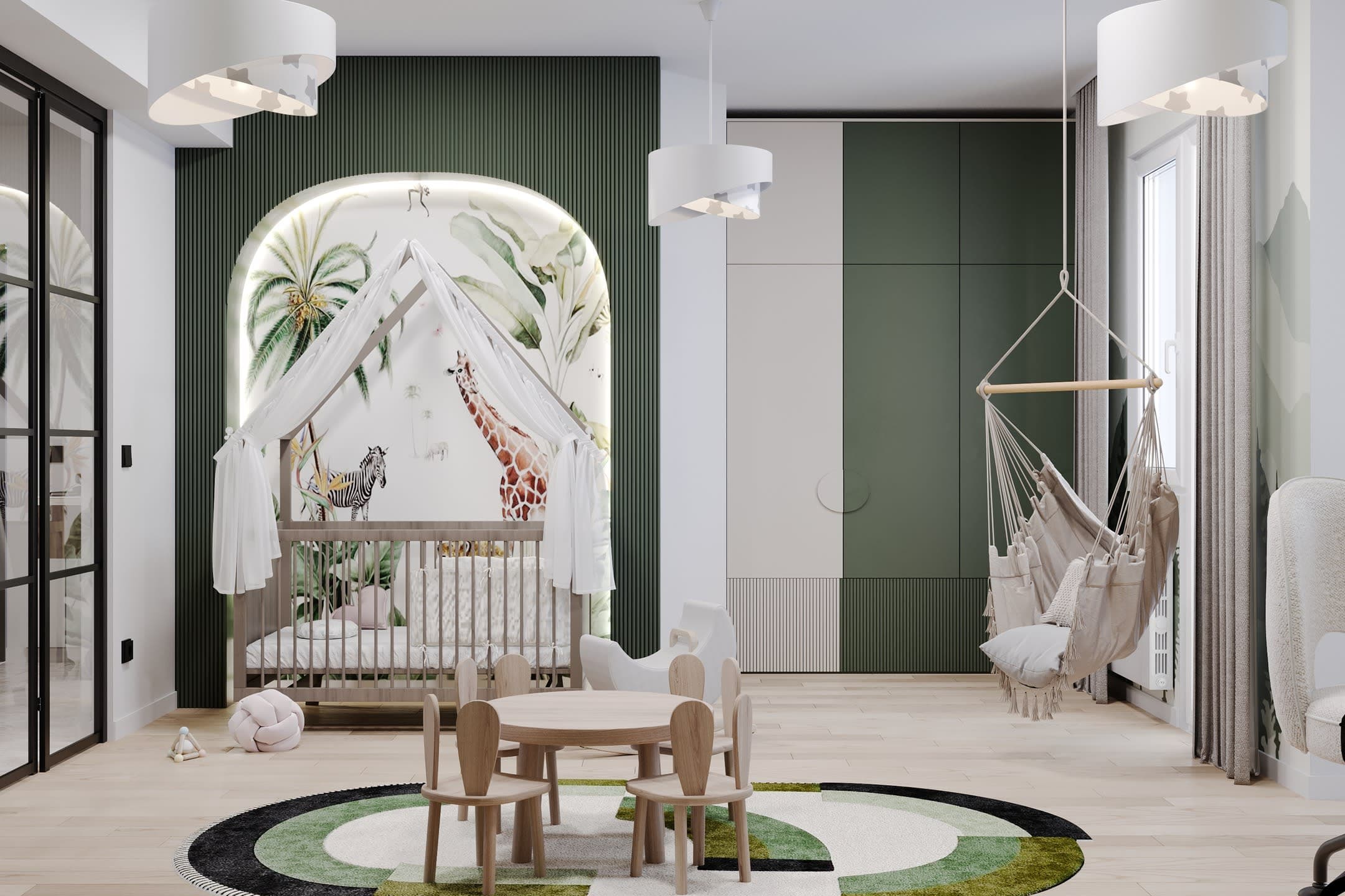 Модерен Стан со Зелен Акцент — Внатрешен Дизајн, Скопје 9