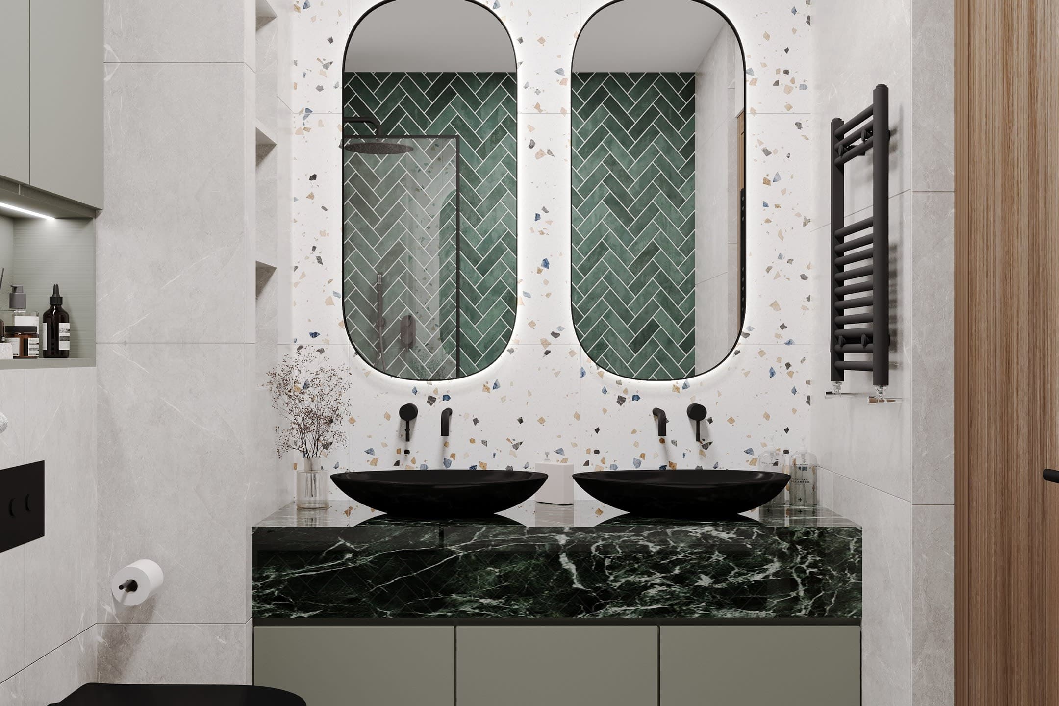 Модерен Стан со Зелен Акцент — Внатрешен Дизајн, Скопје 11