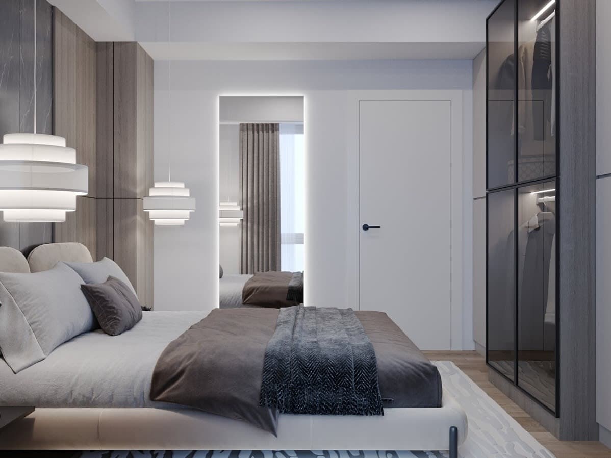 Модерен Стан со Темна Естетика — Внатрешен Дизајн, Скопје 12