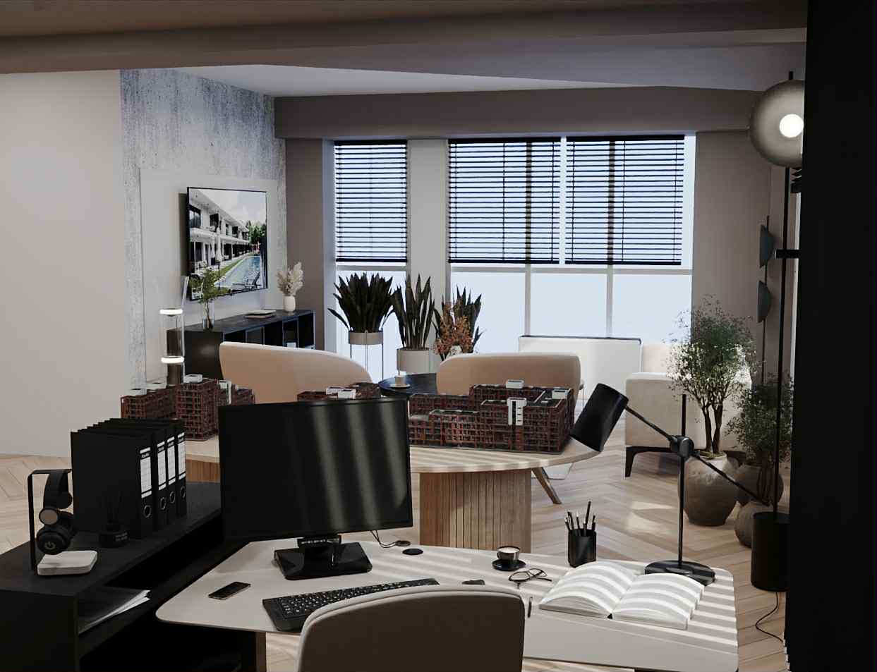 Канцеларија Sunny Dream Real Estate — Внатрешен Дизајн, Скопје