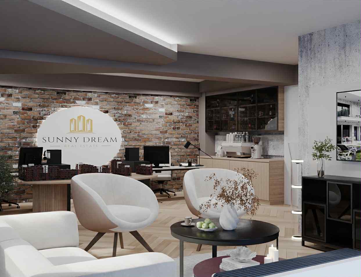 Канцеларија Sunny Dream Real Estate — Внатрешен Дизајн, Скопје 2